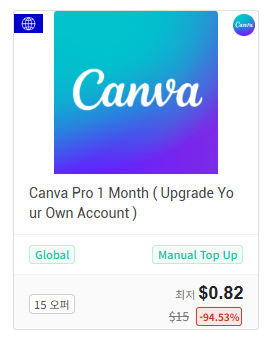 캔바 Pro 시크릿 루트 가격